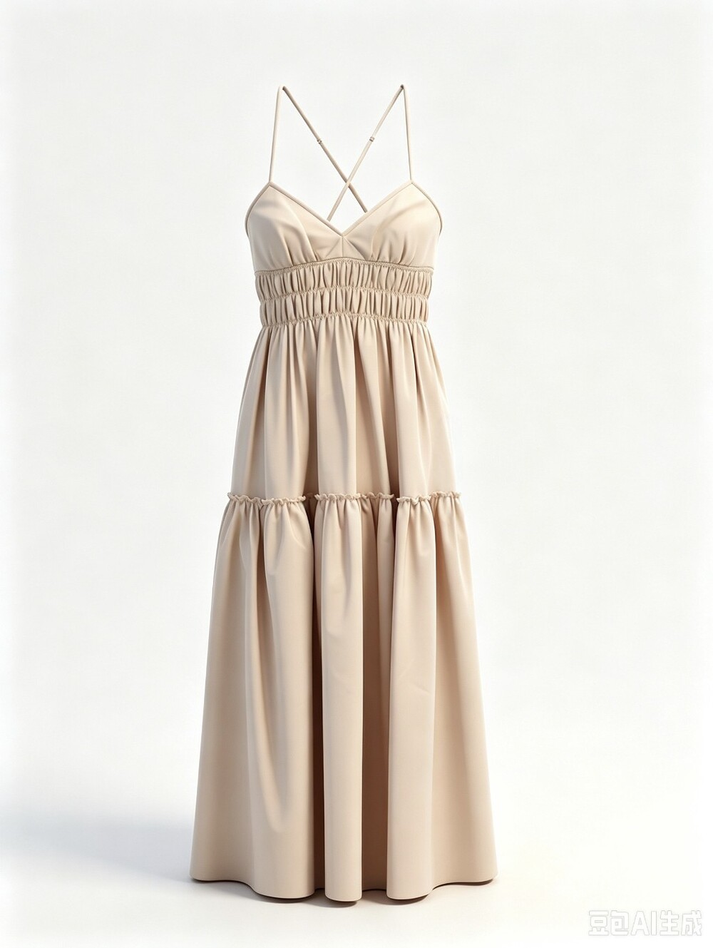 ,Three Graces London  Pink Emma Shirred-waist Cotton  Dress